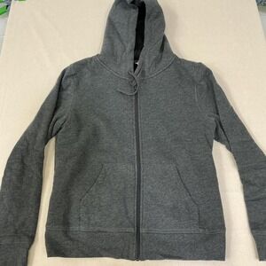 Classic charcoal gray zip-up hoodie